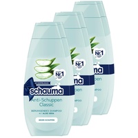Schauma Schwarzkopf Shampoo Anti-Schuppen Classic, 2er Pack (2x400 ml), Beruhigendes Shampoo mit Aloe Vera gegen Schuppen, 3x 2x400 ml