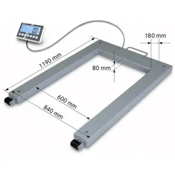 Palettenwaage Kern UFC 600K-1M - bis 600kg (200g genau)