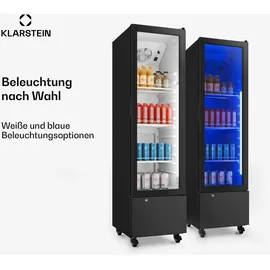 Klarstein GrandCooler Gewerbekühlschrank (180 l, 0 mm hoch, Weiß/Blau)