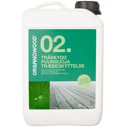 OrganoWood® 02. Holzschutz: Schmutz- und Wasserschutz, 3 Liter / Kanister