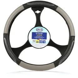 ALCA Lenkradhülle Luxus grau/schwarz Lenkradbezug schwarz/grau  599000