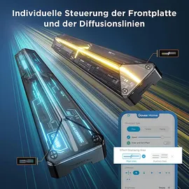 Govee Erweiterung für LED Gaming Wandbeleuchtung 2er Pack, Erweiterungsset RGBIC, Farbe
