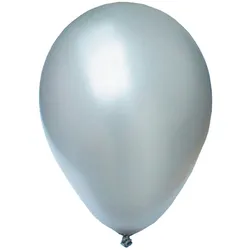 50x Luftballons "Perlmutt" silber Ø30cm