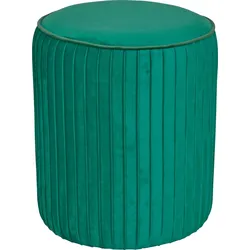Hocker HOME AFFAIRE, grün, B:38cm H:46cm T:38cm, Samtbezug 100% Polyester, Hocker