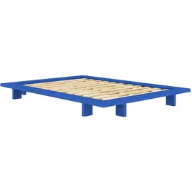 Karup Futonbett KARUP DESIGN "Bettgestell JAPAN BED Futonbett aus FSC-zertifiziertem Massivholz", vivid blau, B:168cm H:20cm L:228cm, Betten, Futonbett, zeitlos, bequem & in mehreren Farben und Größen erhältlich