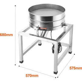Vevor Siebmaschine, elektrisches Mehlsieb, Vibrationssiebmaschine, automatisches Sieb zum Sieben 40 + 100 Maschen, 25 W Pulversiebmaschine Vibratio... - Silber