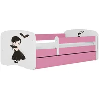 Raumhirsch furniture Kinderbett, Rosa, Holzwerkstoff, Holzwerkstoff, 1 Schubladen, 80x180