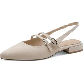 Marco Tozzi Damen Pumps weiches Feel Me Fußbett weiches Innenfutter Vegan Vegan, beige (LT.TAN), 40 EU