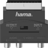 Hama Video-Adapter S-VHS 3 Cinch-Kupplungen/Scart-Stecker 4-polig Schwarz