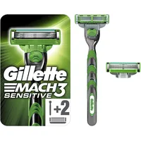 Gillette Mach3 Sensitive Rasierer, 1 Rasierer mit 2 Rasierklingen