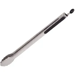 Grillzange - L: 41cm - rostfreier Edelstahl - gummierter Griff - Hängeöse - Verr...