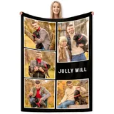 LMQJDZ Personalisierte Decke mit Foto, Personalisierte Geschenke Frauen und männer,Fotodecke mit Foto,Personalisierte Geschenke für Mama, Papa, Kind, Haustier, Liebhaber Oder Freund-80 * 120cm