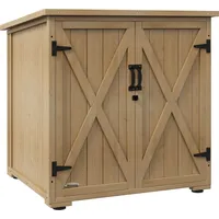 Outsunny Geräteschrank 0,88 x 0,77 m Beige