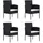 vidaXL Gartenstuhl 55,6 x 67,9 x 52 cm cremeweiß schwarz 4 St.