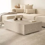 Home Deluxe - Couchtisch Amiri XXL Farbe: Beige, Größe: 120 x 80 cm, MDF Platte, bereits fertig montiert I Wohnzimmertisch Beistelltisch Sofatisch