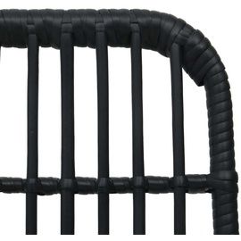 vidaXL 3-tlg. Bistro-Set Poly Rattan Schwarz