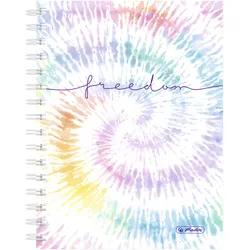 Herlitz New Batik Freedom, Muster, Mehrfarbig, A5, 100 Blätter, Kariertes Papier