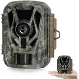 JOH Mini Wildkamera, 24MP, 1080P, 0,1s Trigger Geschwindigkeit Bewegung aktiviert, Super Nachtsicht mit Jagdkamera, IP66 wasserdicht und 120 ° Weitwinkel für Wildtiere Jagd Deer Cam