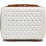 KONO Kosmetikkoffer Schminkkoffer Koffer Beauty Case 31 x 22 x 18 cm,Weiß