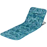 COSTWAY Gartenliege, mit 2 Strandliege & Beistelltisch, verstellbar blau
