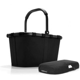 Reisenthel carrybag Frame Black Henkelkorb Einkaufskorb schwarz + Cover schwarz