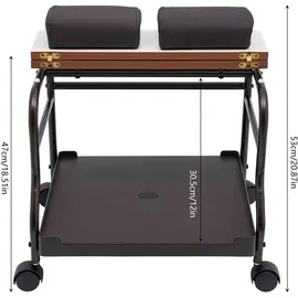 dgjmuu Fußbad Spa Wagen mit klappbarer Tischplatte und kleinen Lenkrollen, für Fußstütze Pediküre Maniküre Funiture Massage Tisch Fußstütze Stand
