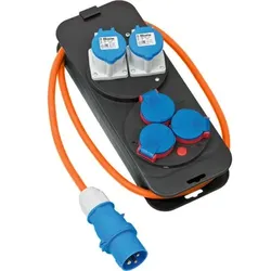 Camping-Stromstation 2xCEE230V/16A, 3x230V 1,5m H07RN-F3G2.5 mit CEE Stecker