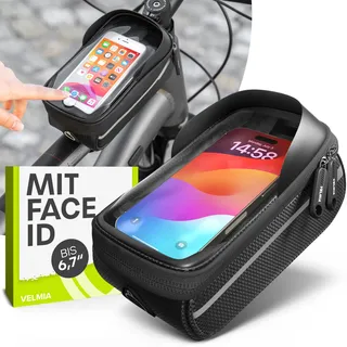 Velmia Fahrrad Rahmentasche Wasserdicht - Fahrrad Handyhalterung ideal zur Navigation - Fahrradtasche Rahmen, Fahrrad Handytasche, Fahrradzubehör