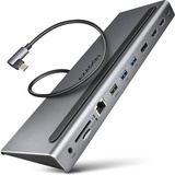 Axagon HMC-4KX3 (USB C), Dockingstation + USB Hub, Grau