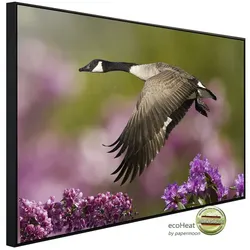 papermoon Infrarotheizung »EcoHeat - Vogel mit Blumen«, Matt-Effekt - bunt