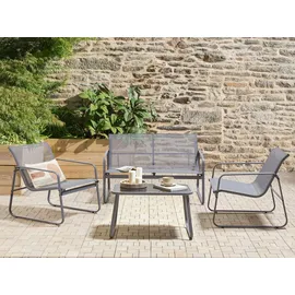 Beliani Lounge Set Grau 4-Sitzer Loungemöbel, Loungemöbel-Sets