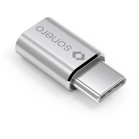 Sonero X-UA110 USB-Adapter (USB-C Stecker auf Micro USB-Buchse) alu/silber