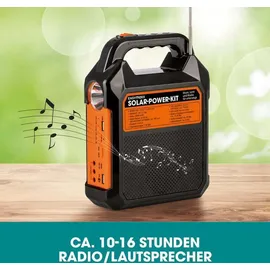 EasyMaxx Solar-Generator Kit 4500mAh schwarz/orange