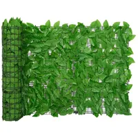 vidaXL Sichtschutzmatte mit Grünen Blättern 400 x 75 cm