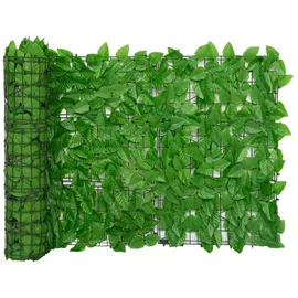 vidaXL Sichtschutzmatte mit Grünen Blättern 400 x 75 cm