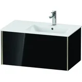 Duravit XViu Waschtisch-Unterschrank XV40260B140 81 x 40 x 48 cm, schwarz hochglanz, 1 Auszug, wandhängend, champagner matt