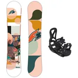 F2 Set Snowboard Junior Bloom Girl Apricot 125cm + Pipe Bindung S orange 125 CM