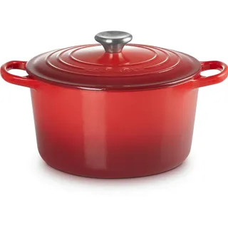 24 cm rund hoch kirschrot