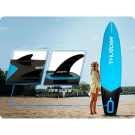 thunder® SUP Board THUNDER MARIS 320 x 75 x 15 cm Blau/Mehrfarbig