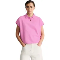 Marc O'Polo Marc OߴPolo DENIM aus Organic Cotton", Damen, Kurzarm-Poloshirt Baumwolle, Wide Fit, Rosa pale bubblegum, L - L