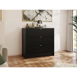 Mirjan24 Tireno 80 x 75 x 40 cm Schwarz Molet