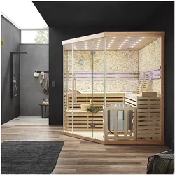 HOME DELUXE Traditionelle Sauna SKYLINE BIG - XL mit Kunststeinwand