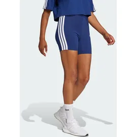 adidas Essentials 3-Streifen High Waisted kurze Leggings - dark blue/white, XS