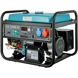 Könner & Söhnen KS7000E-1/3 Stromerzeuger Generator Benzin Notstromaggregat 5500W mit E-Start