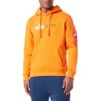 Alpha Industries Alpha Label Hoody Kapuzensweat für Herren Alpha Orange