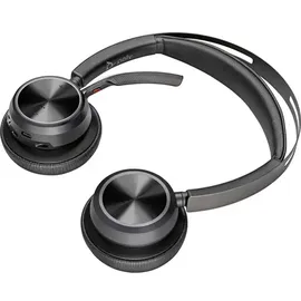 Poly Voyager Focus 2 USB-C-C Headset Bluetooth® Stereo Schwarz Noise Cancelling Headset Computer