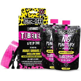 Muc-Off Ultimate Tubeless Kit Flickzeug für Tubeless-Ready Fahrräder, 44 mm, schwarz