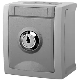 Panasonic Schuko-Steckdose abschließbar IP54 Grau 1 St.