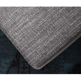 DeLife Clovis Hellgrau Modul B98 x T83 Strukturstoff Sitzhocker