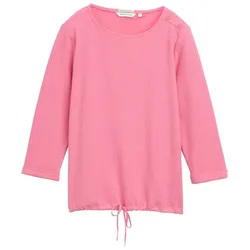 TOM TAILOR Damen Langarmshirt mit Knopf-Details, rosa, Uni, Gr. XS